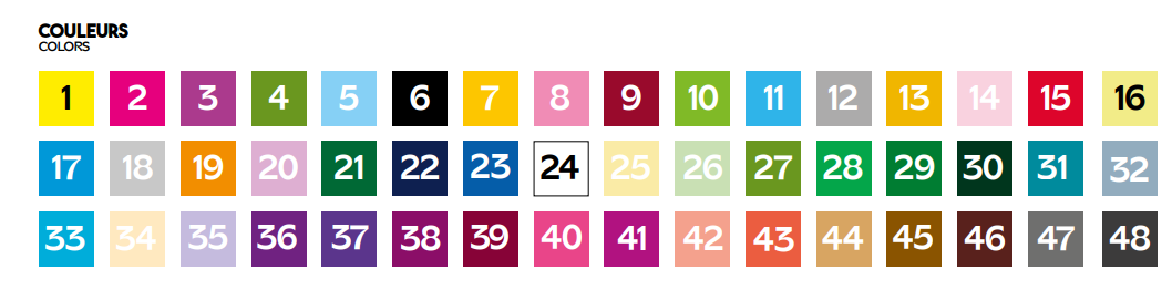 Nuancier DGE 48 couleurs